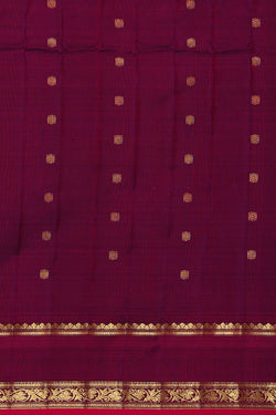 Image of Gadwal Silk Mustard Yellow Saree