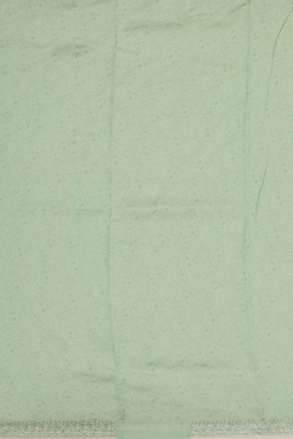 Image of Printed Banarasi Organza Sea Green Saree