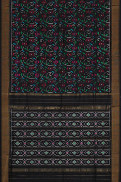 Image of Ikat Black Saree