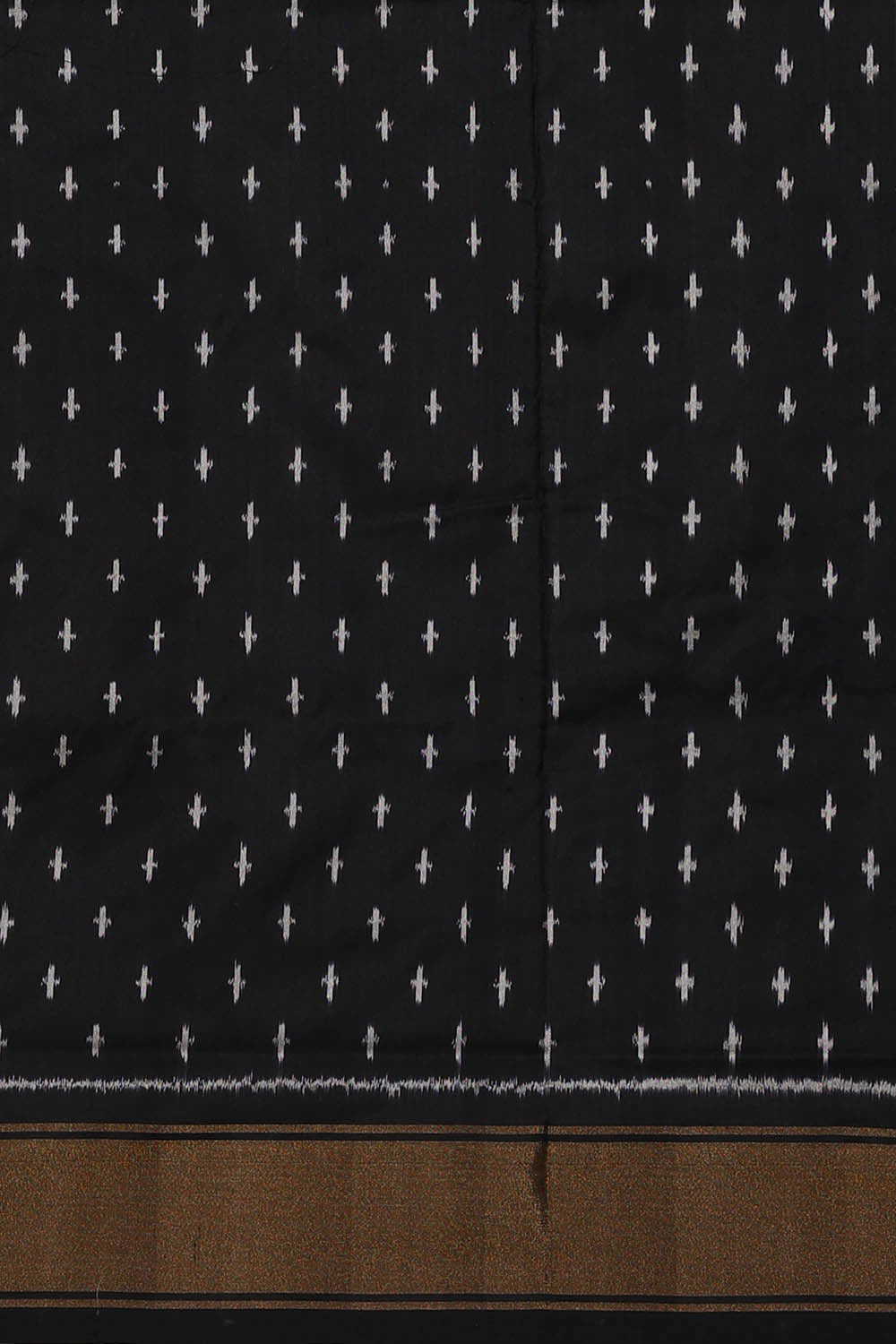 Ikat Black Saree