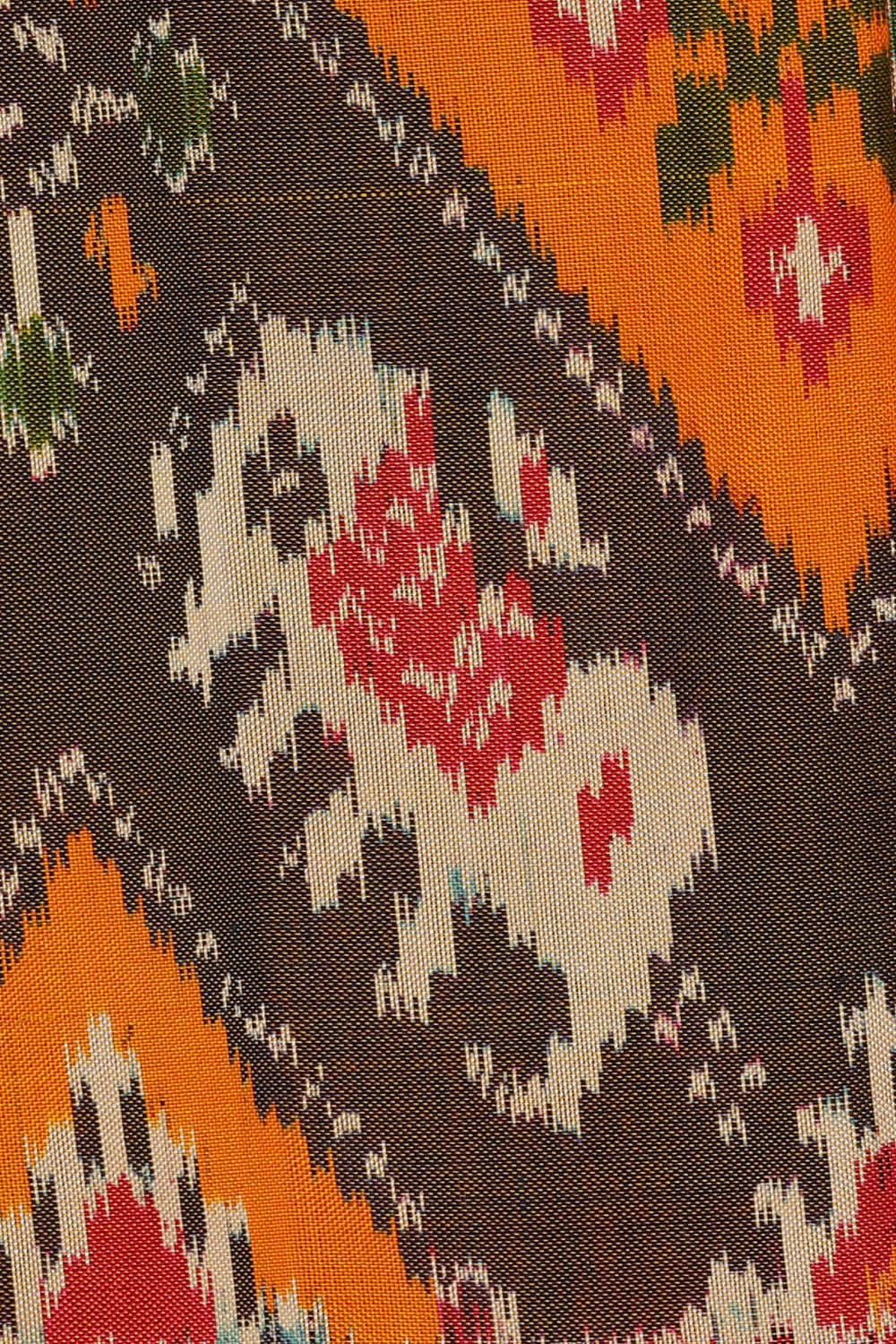 Image of Ikat Mehndi Green Saree