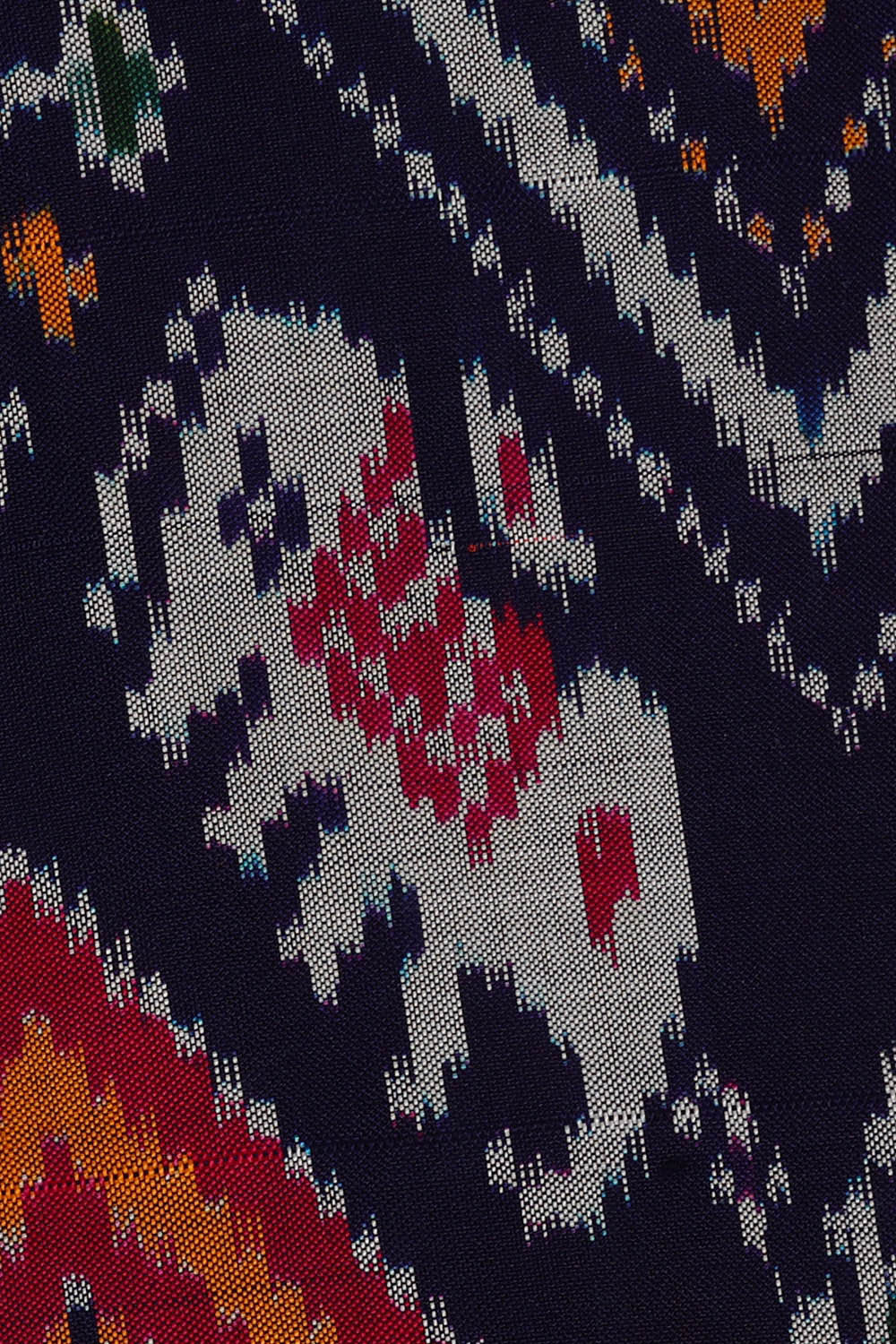 Image of Ikat Navy Blue Saree