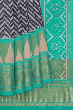 Image of Ikat Grey Saree