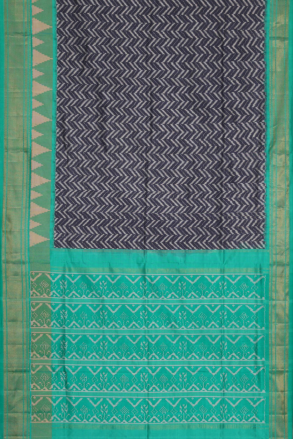 Image of Ikat Grey Saree