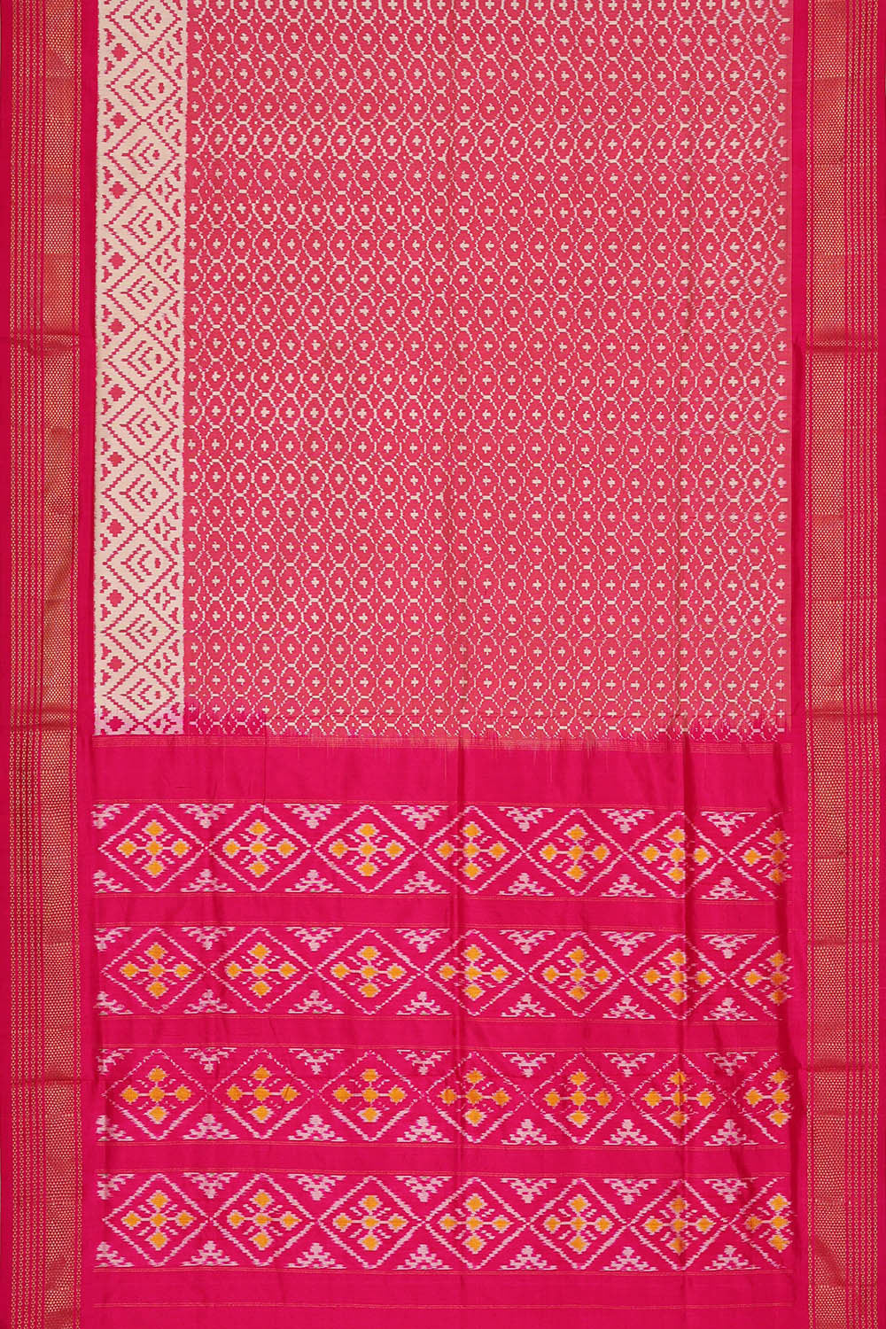 Image of Ikat Light Red Saree