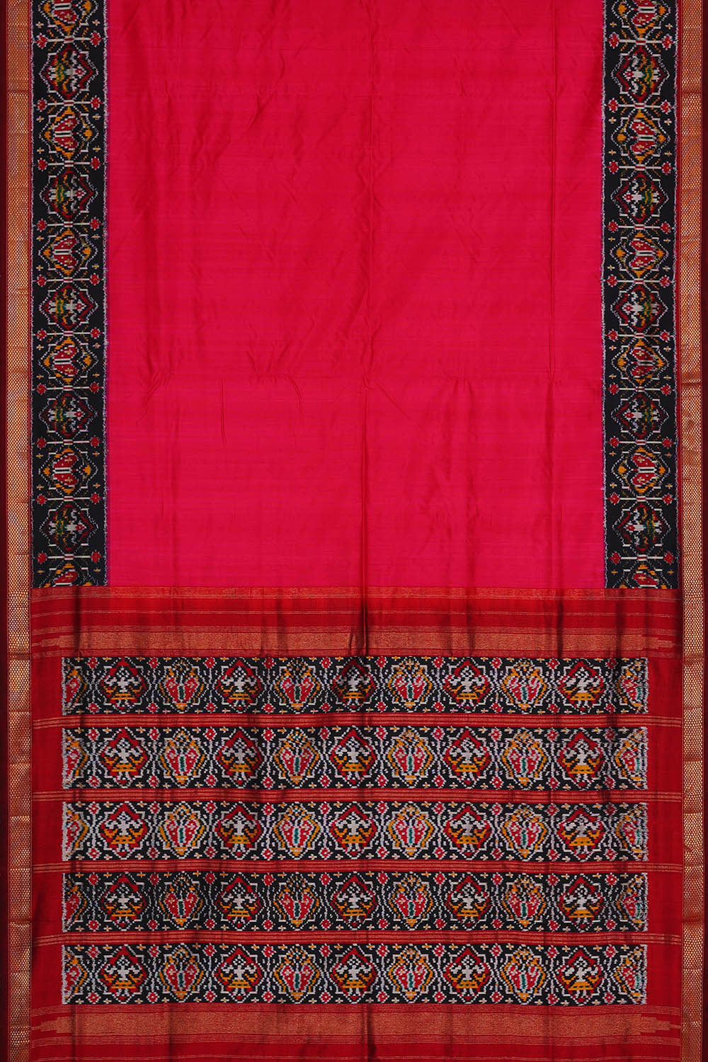 Ikat Light Red Saree