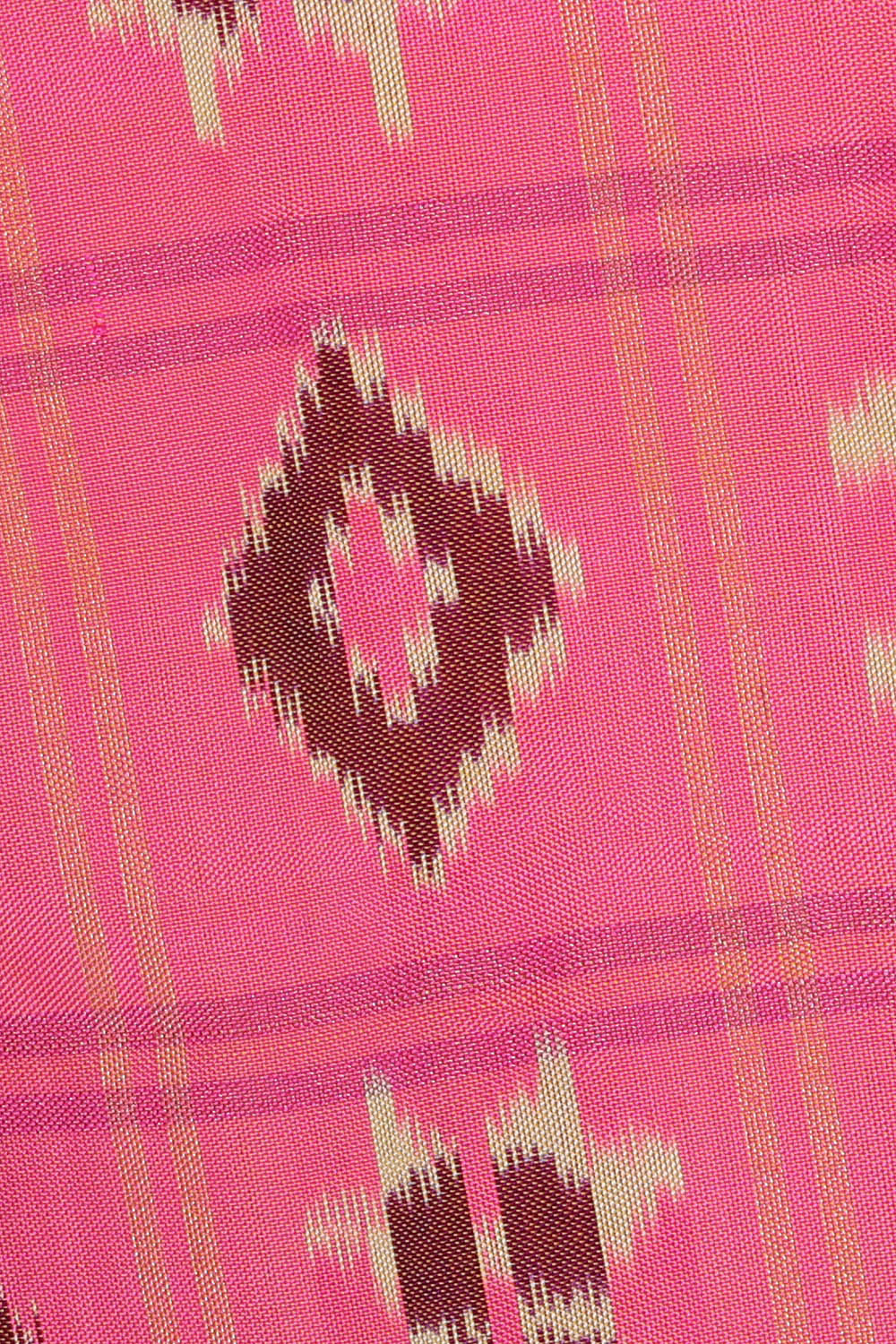 Ikat Pink Saree