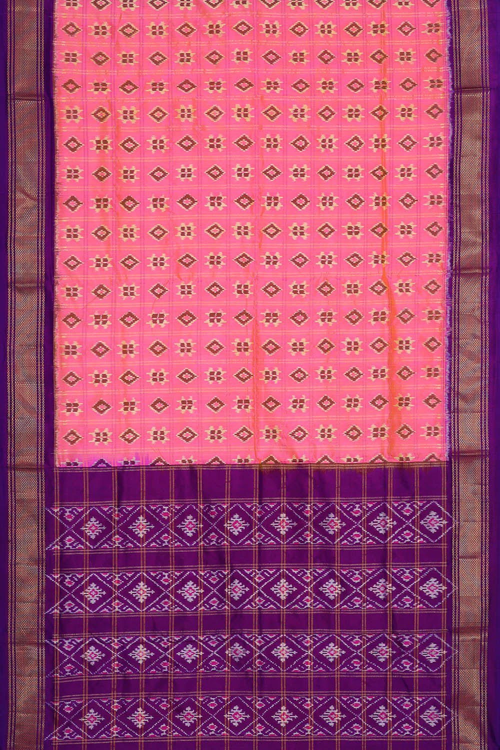 Image of Ikat Pink Saree