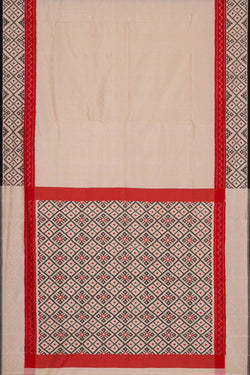Image of Ikat Cream Saree