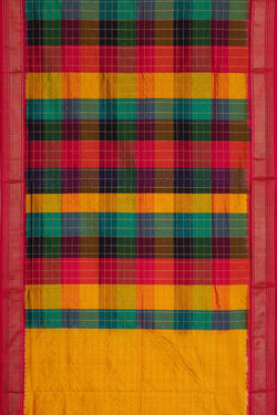 Image of Ikat Yellow Saree