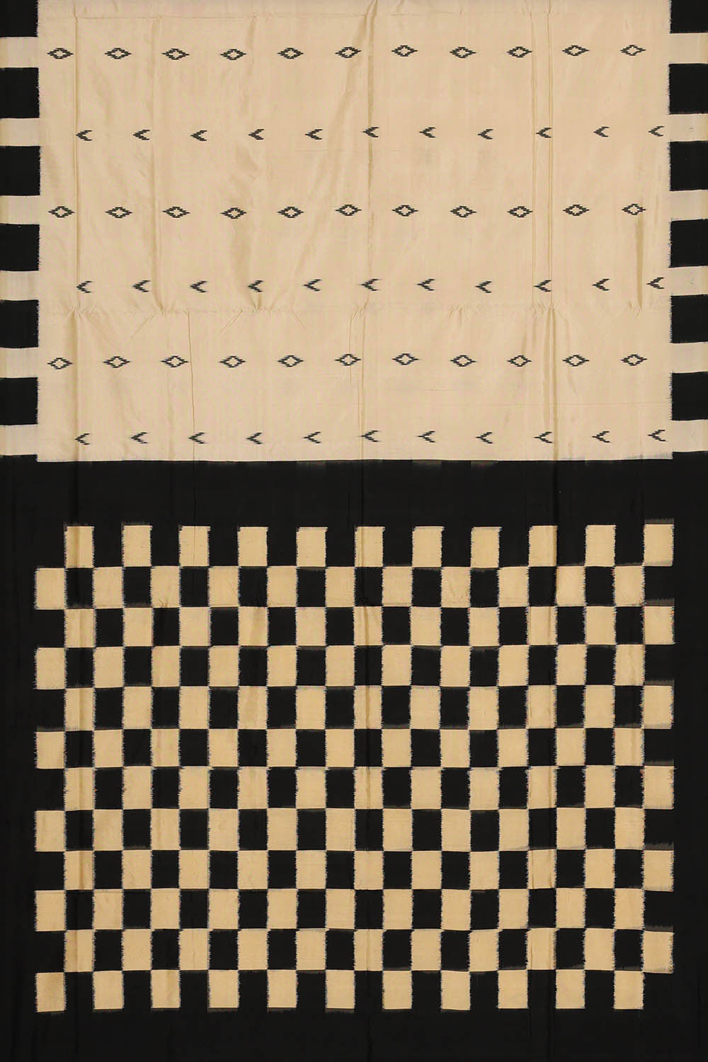 Image of Ikat Cream Saree