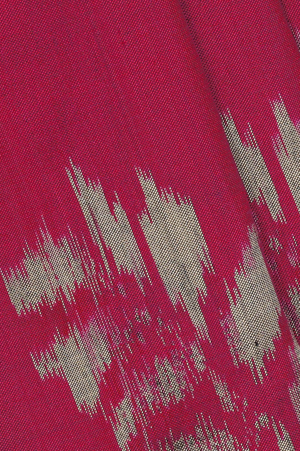 Ikat Reddish Pink Saree