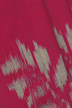 Image of Ikat Reddish Pink Saree
