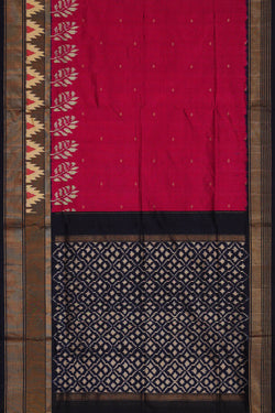 Image of Ikat Reddish Pink Saree