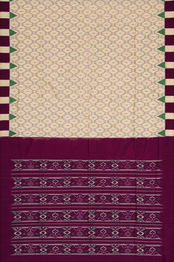 Image of Ikat Cream Saree
