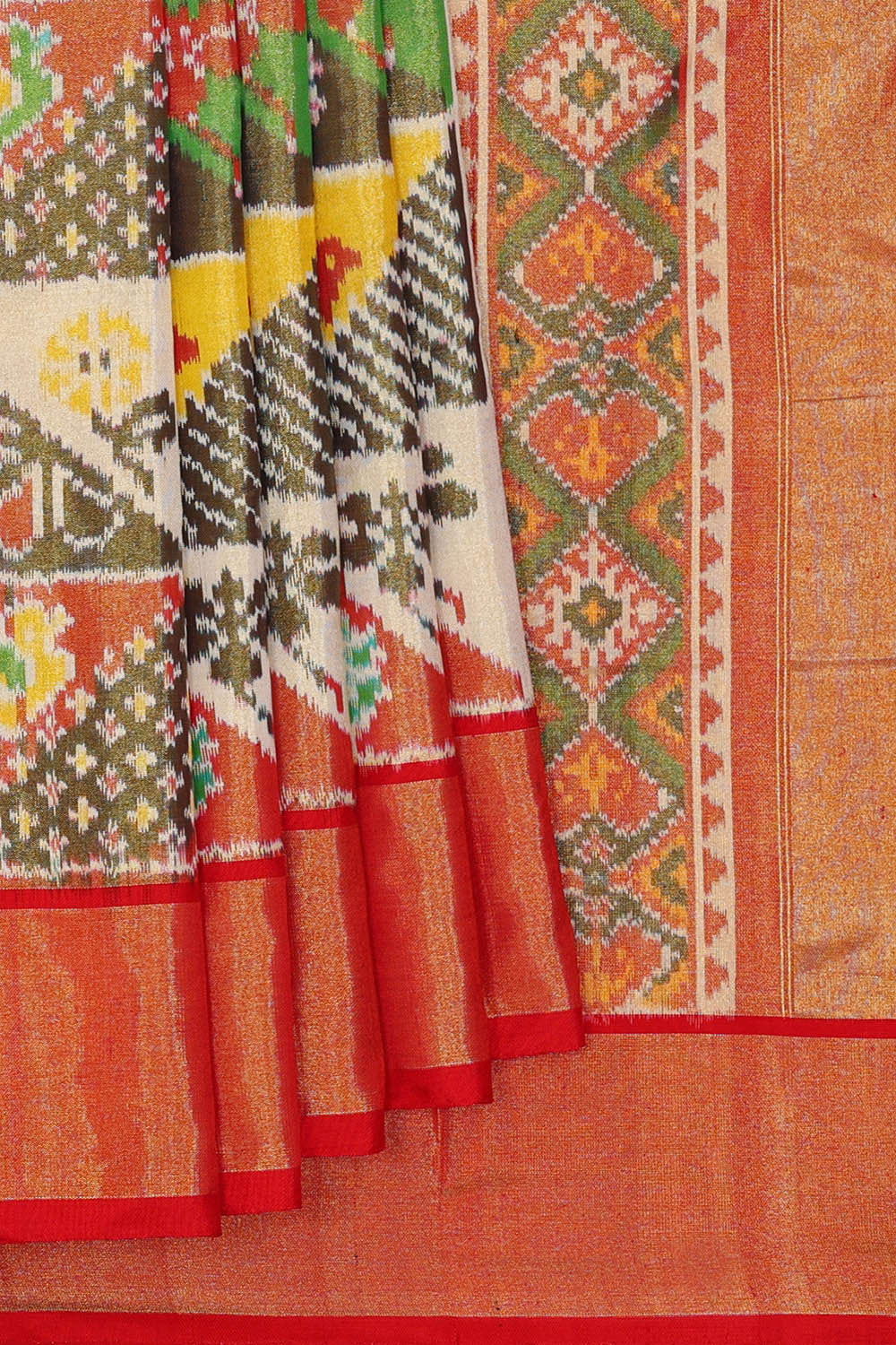 Rajkot Patola Tissue Multicolour Saree