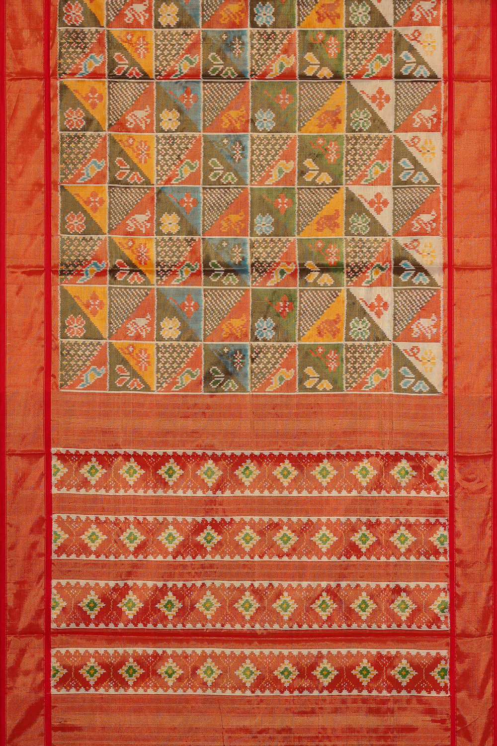 Image of Ikat Multicolour Saree