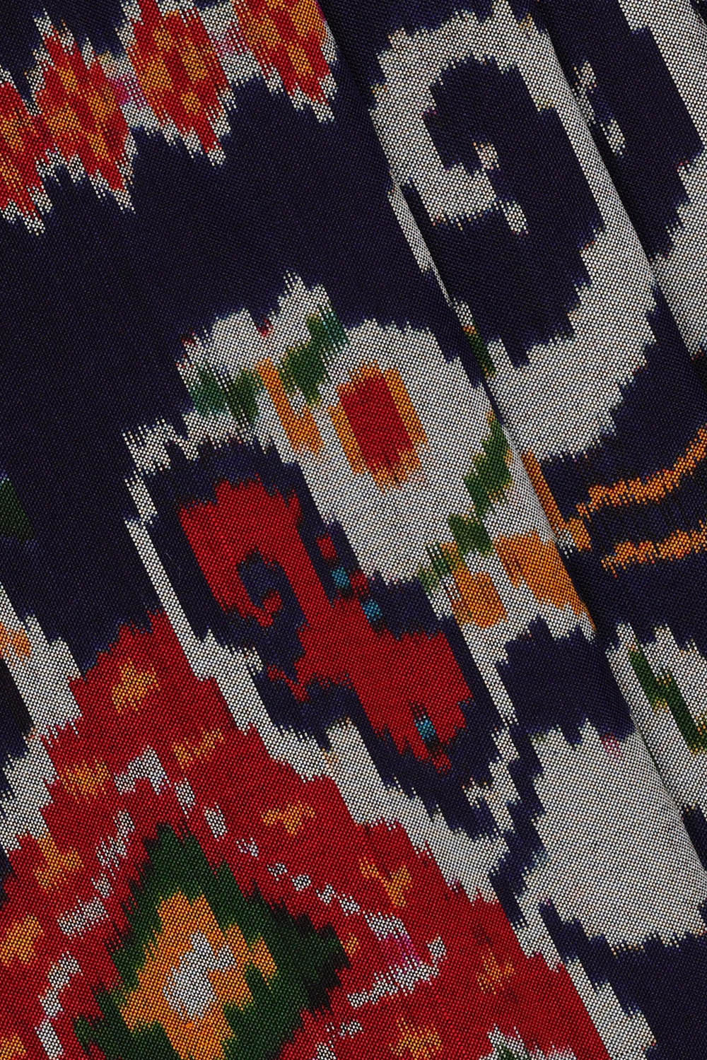 Ikat Navy Blue Saree