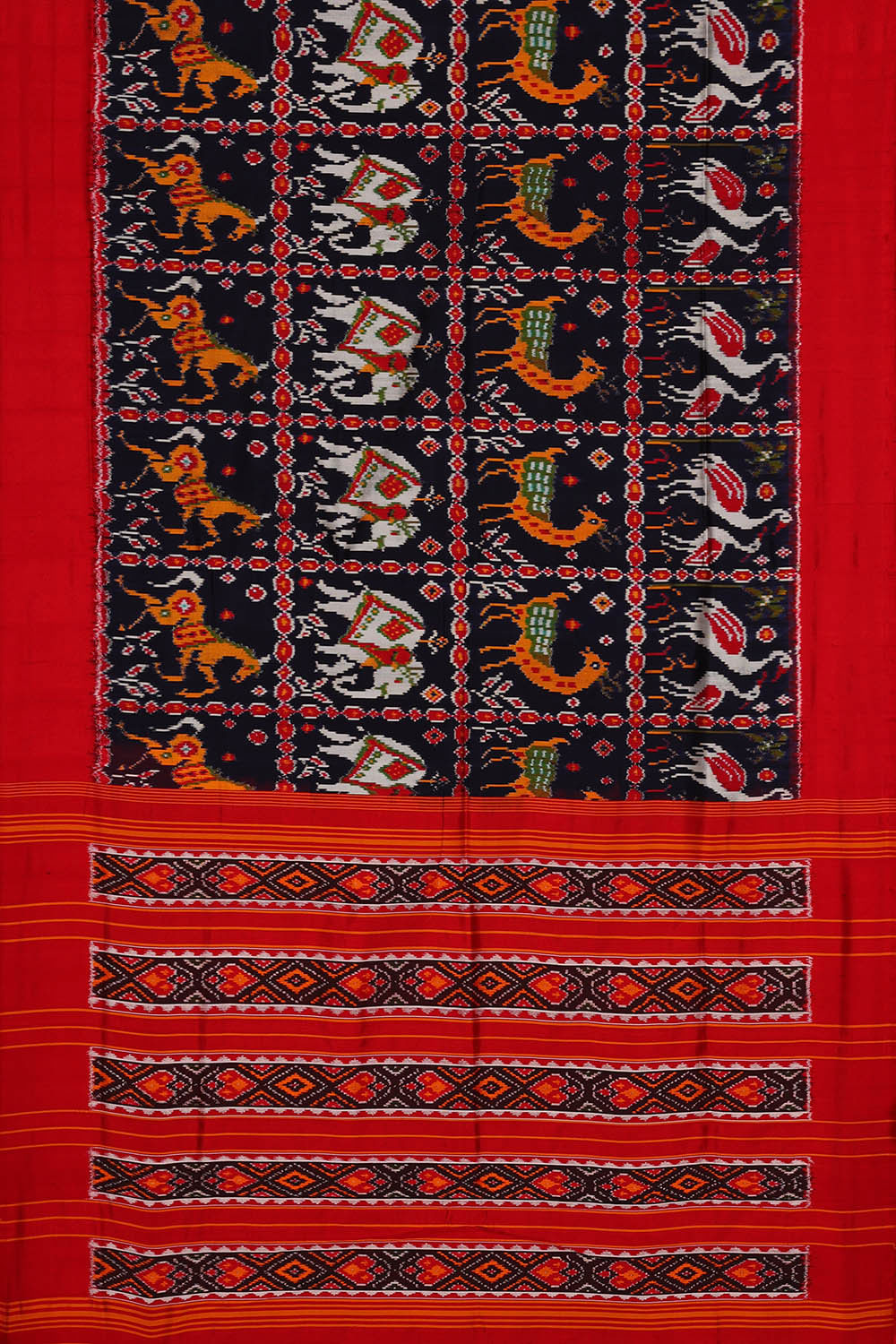 Image of Twill Patola Dark Navy Blue Saree