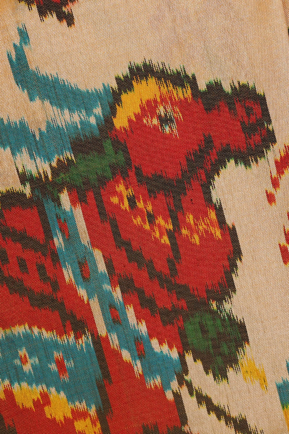 Image of Ikat Cream Saree