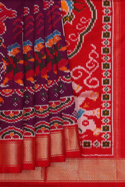 Image of Ikat Violet Saree