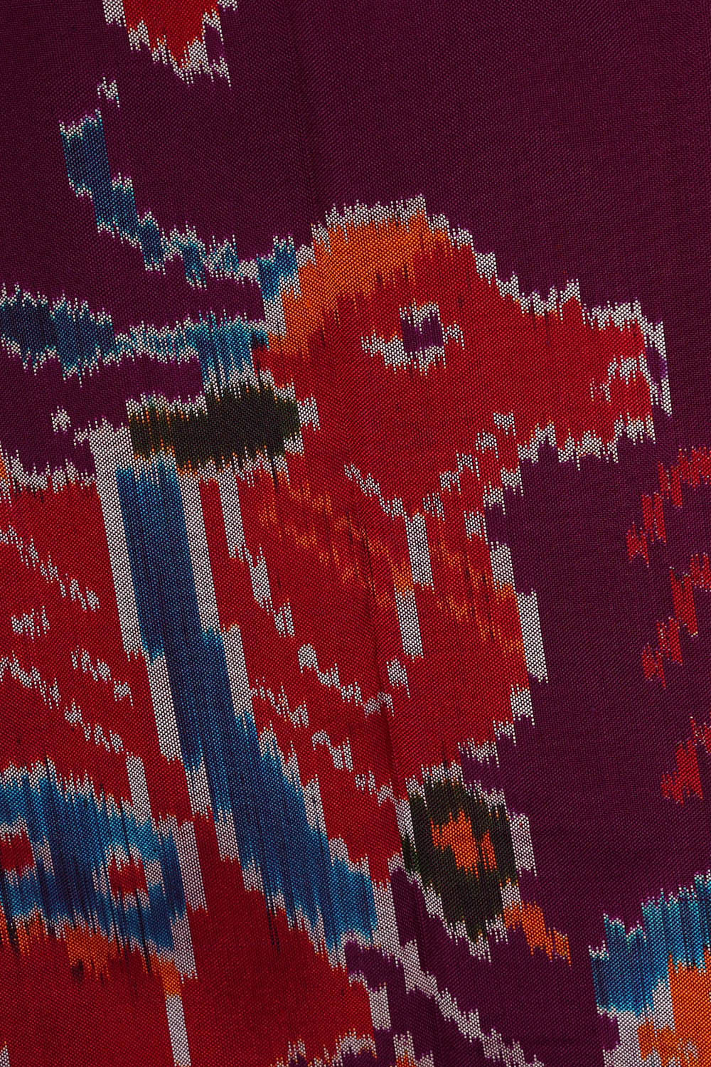 Ikat Violet Saree