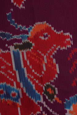 Image of Ikat Violet Saree