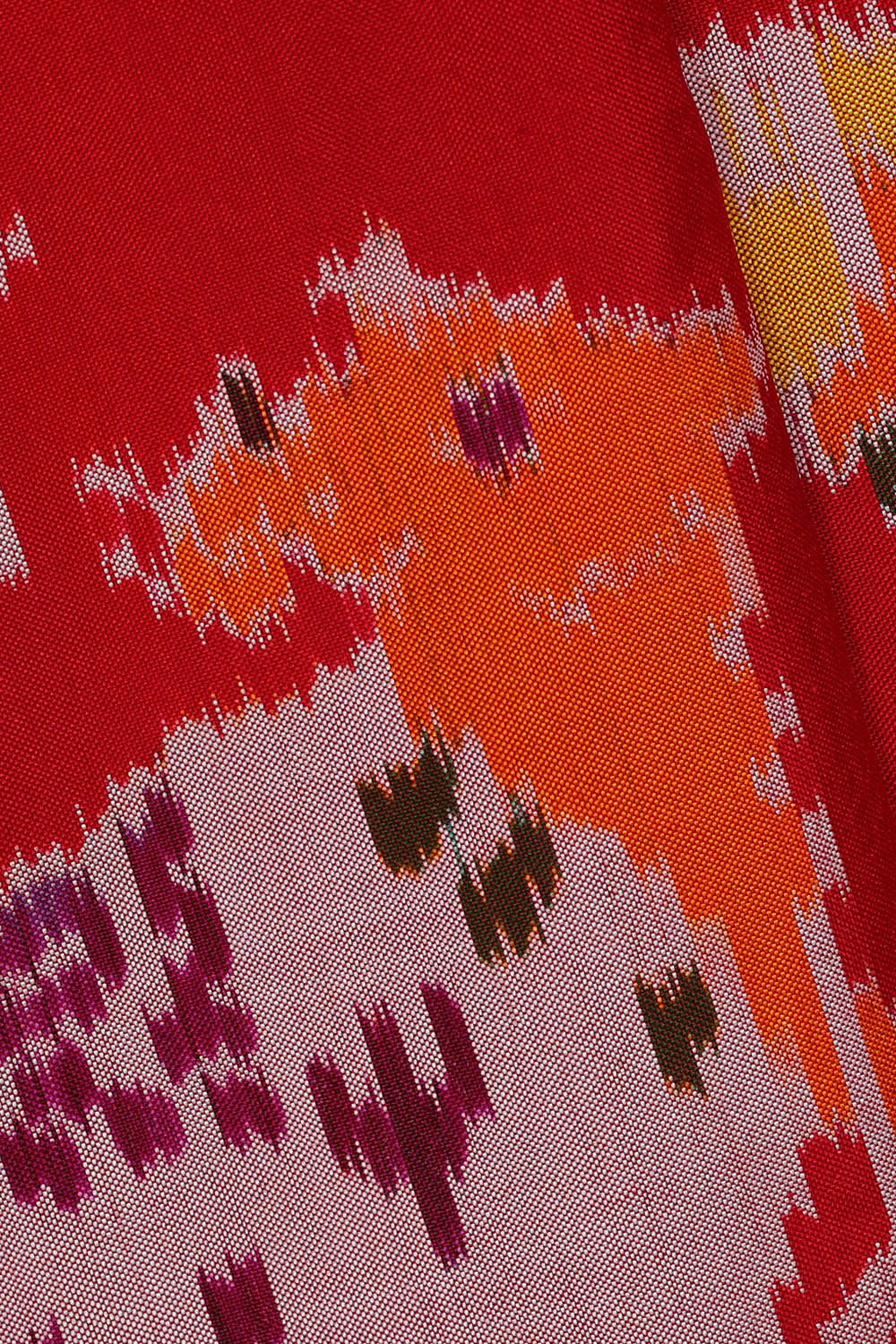 Ikat Red Saree
