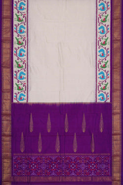 Image of Ikat Off White Saree