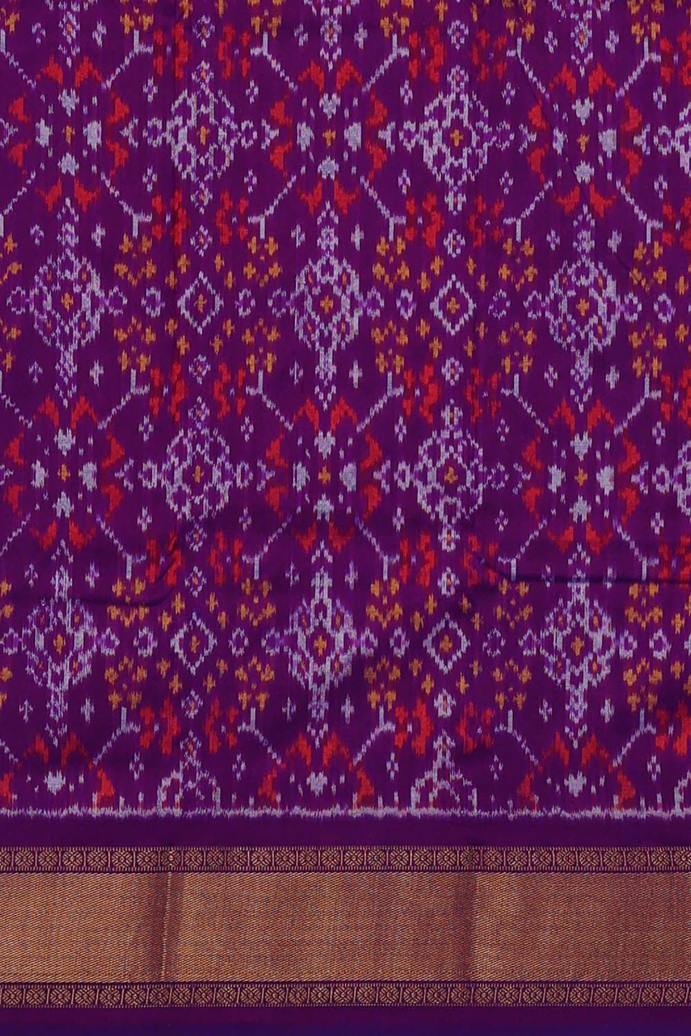 Image of Ikat Off White Saree