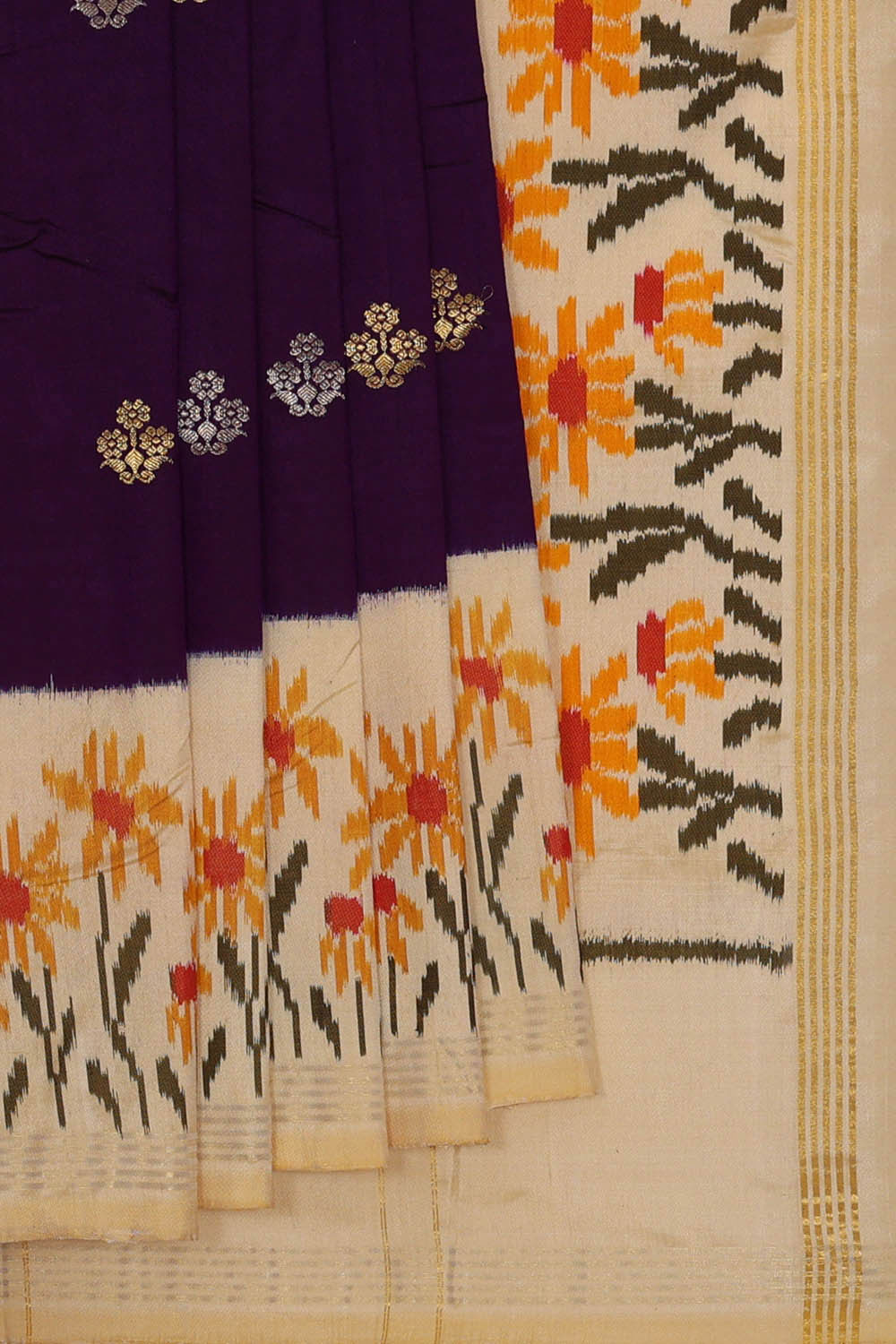 Image of Ikat Violet Saree