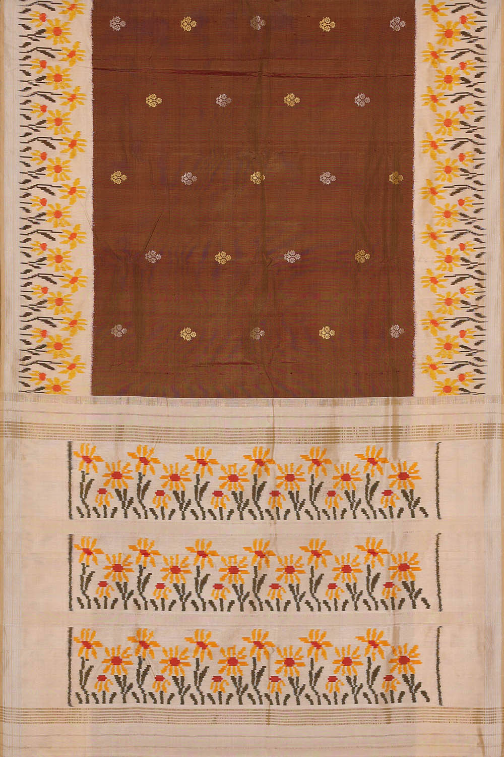 Image of Ikat Brown Saree