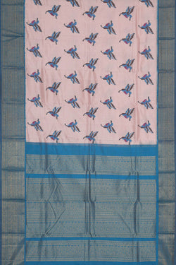 Image of Ikat Light Pink Saree