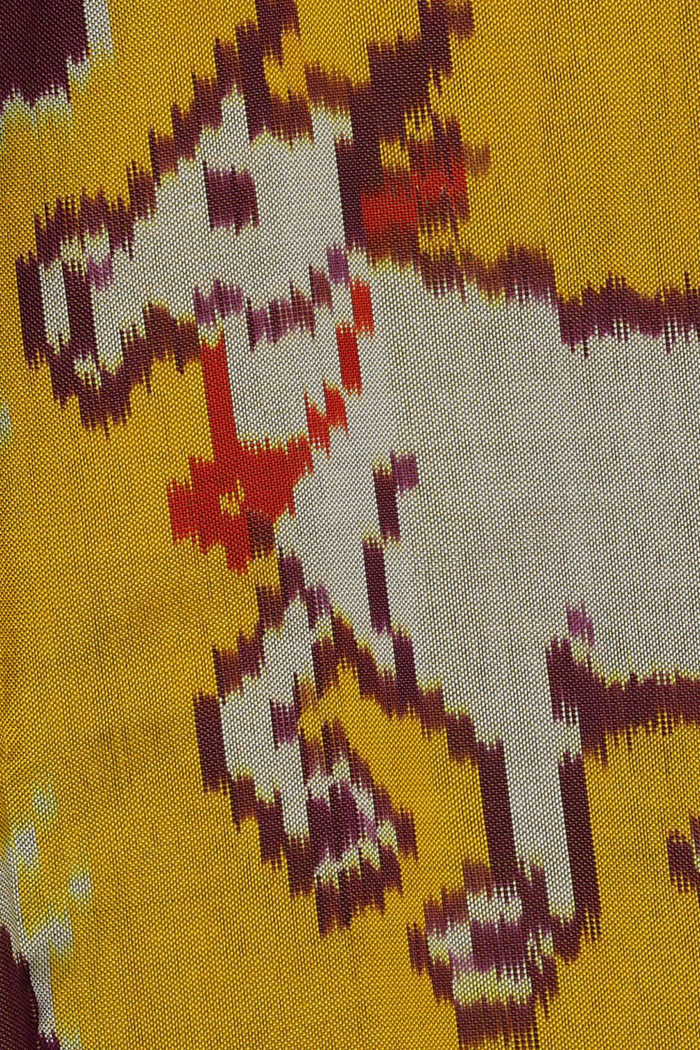 Image of Ikat Yellow Saree