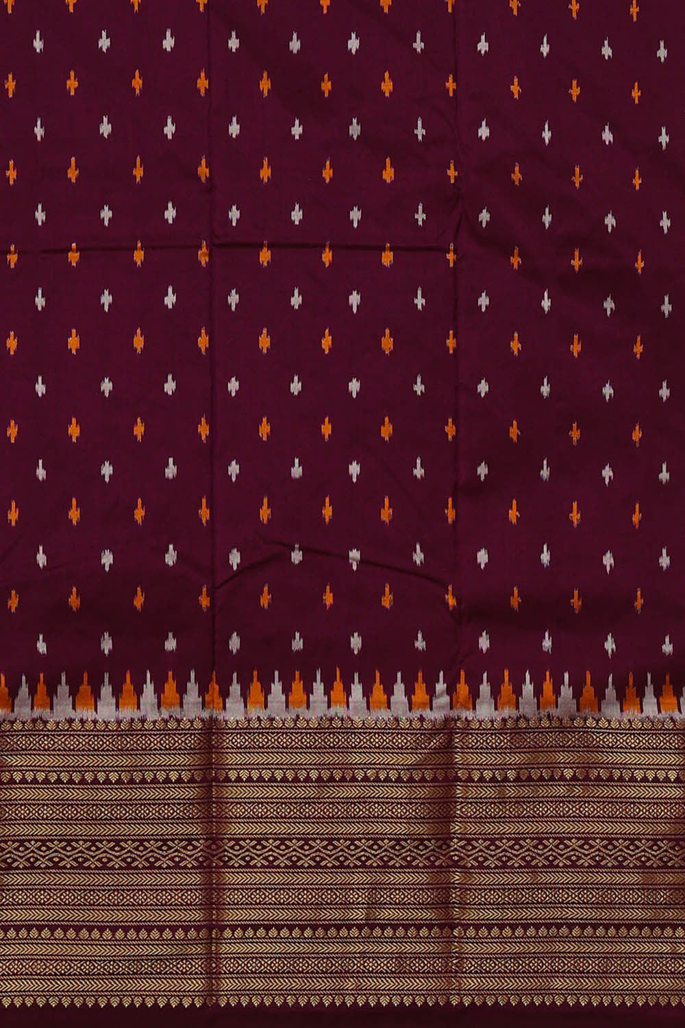 Image of Ikat Yellow Saree