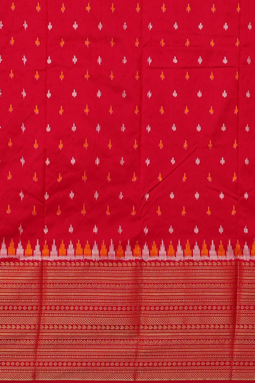 Image of Ikat Yellow Saree