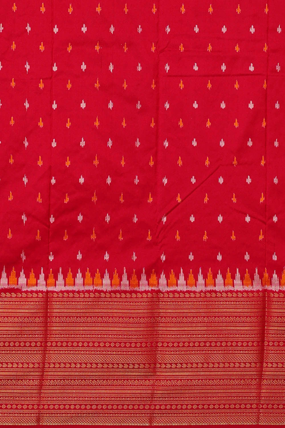 Ikat Yellow Saree