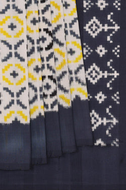 Image of Ikat White Saree