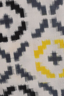 Image of Ikat White Saree