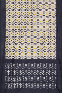 Image of Ikat White Saree