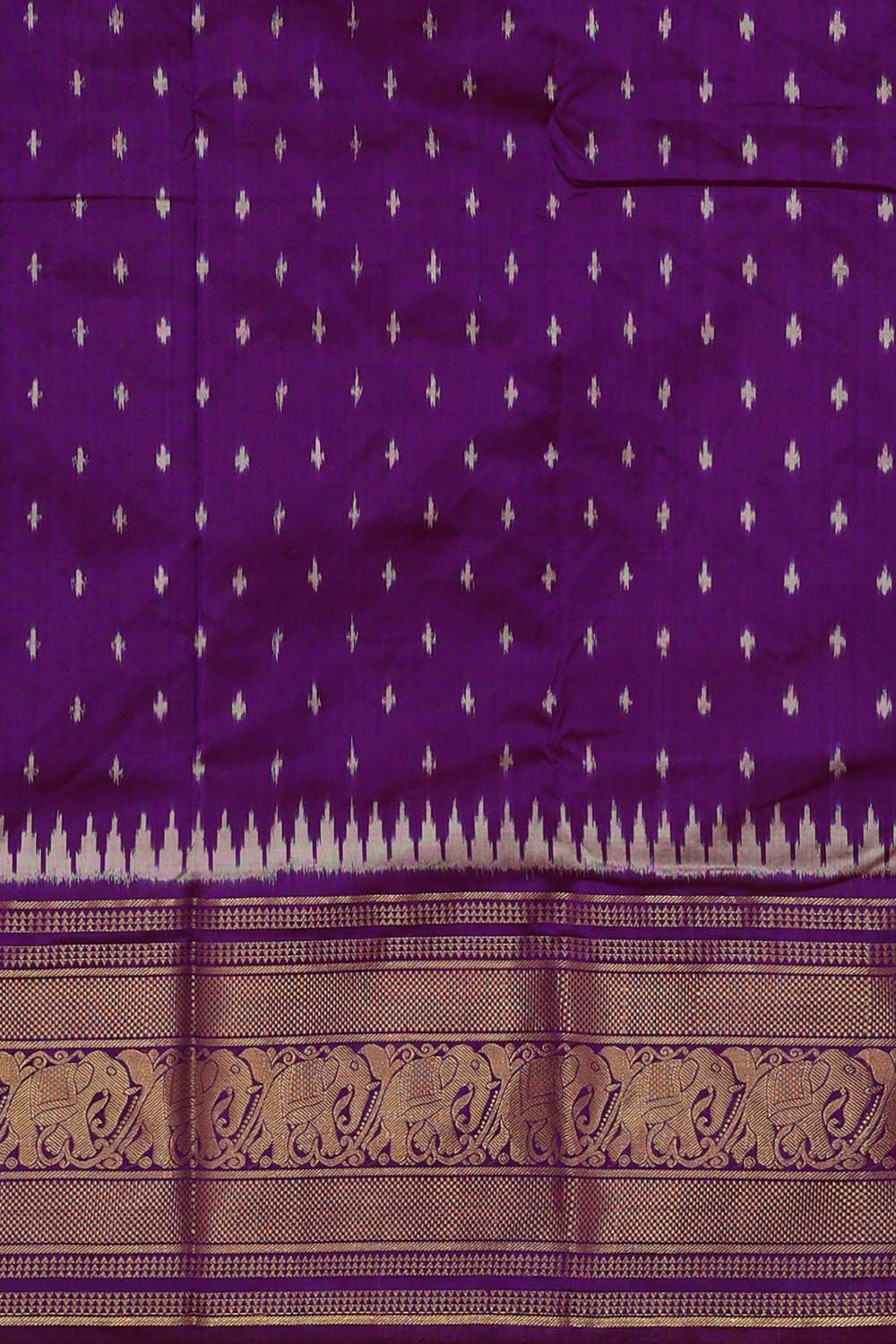 Ikat Purple Saree