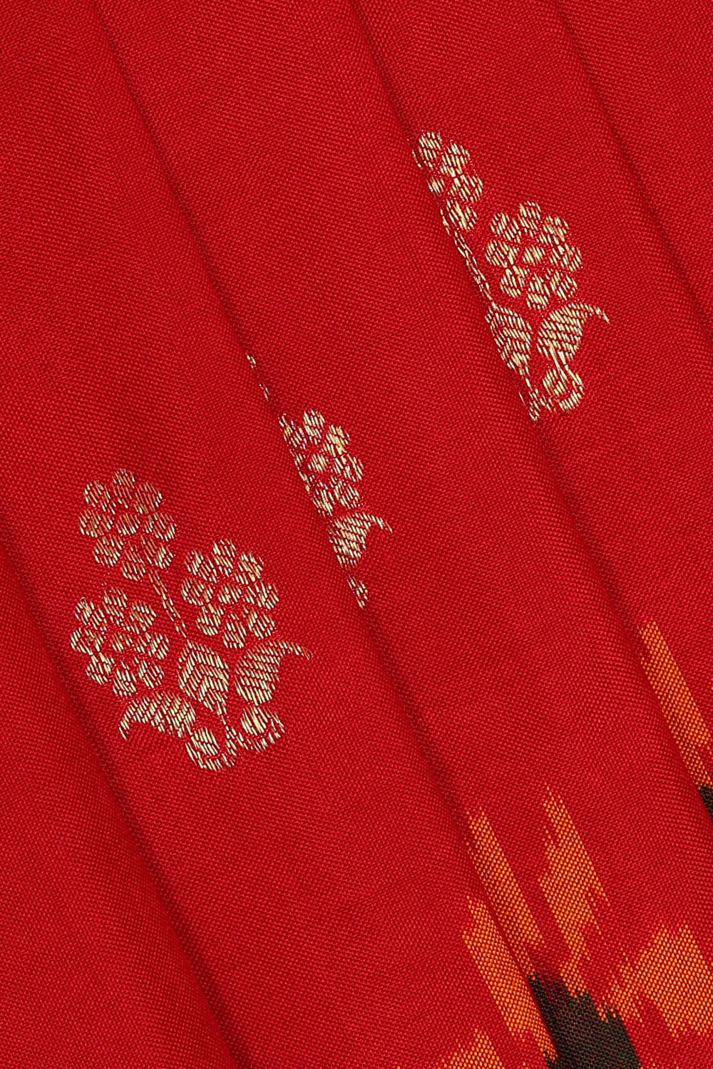 Ikat Red Saree