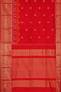 Image of Ikat Red Saree