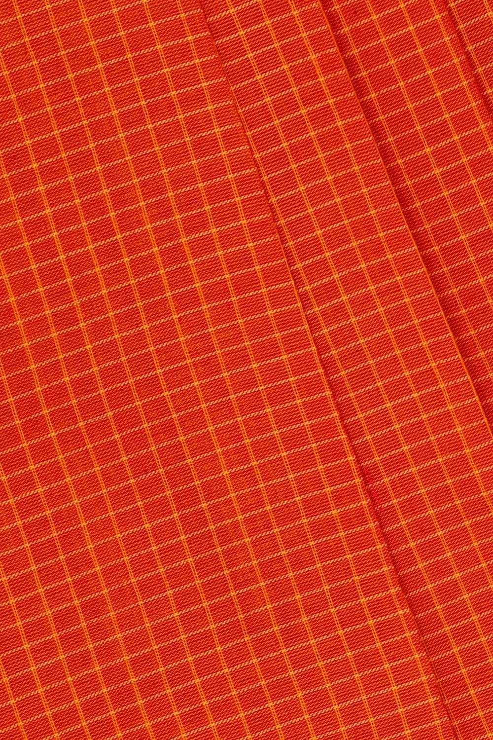 Image of Orange Cotton Gadwal Saree