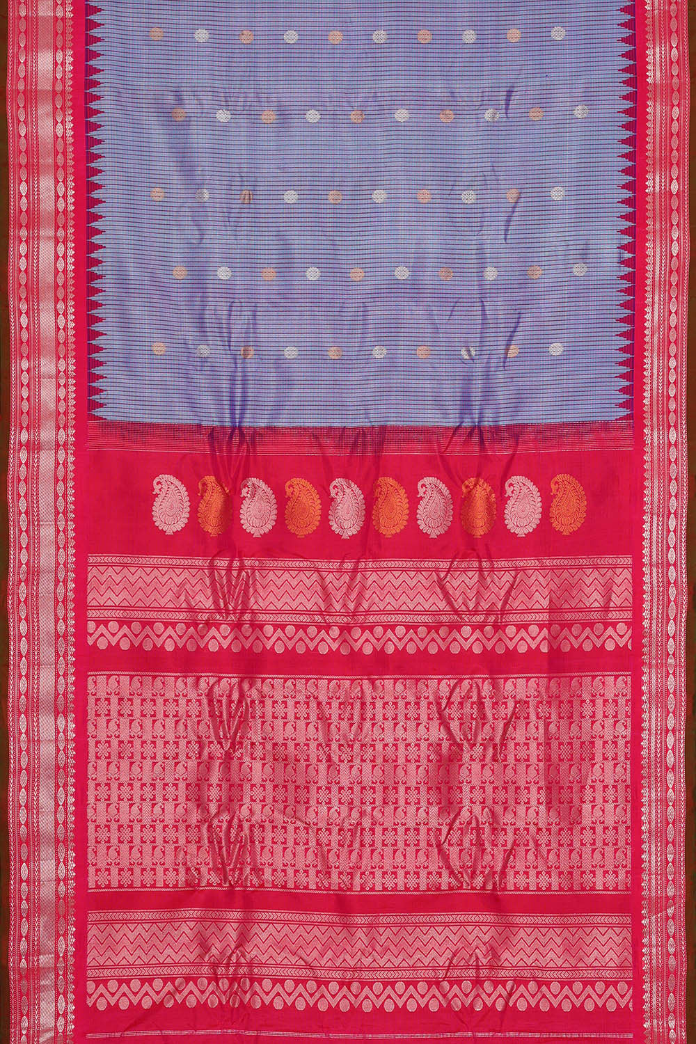 Image of Gadwal Silk Lavender Saree