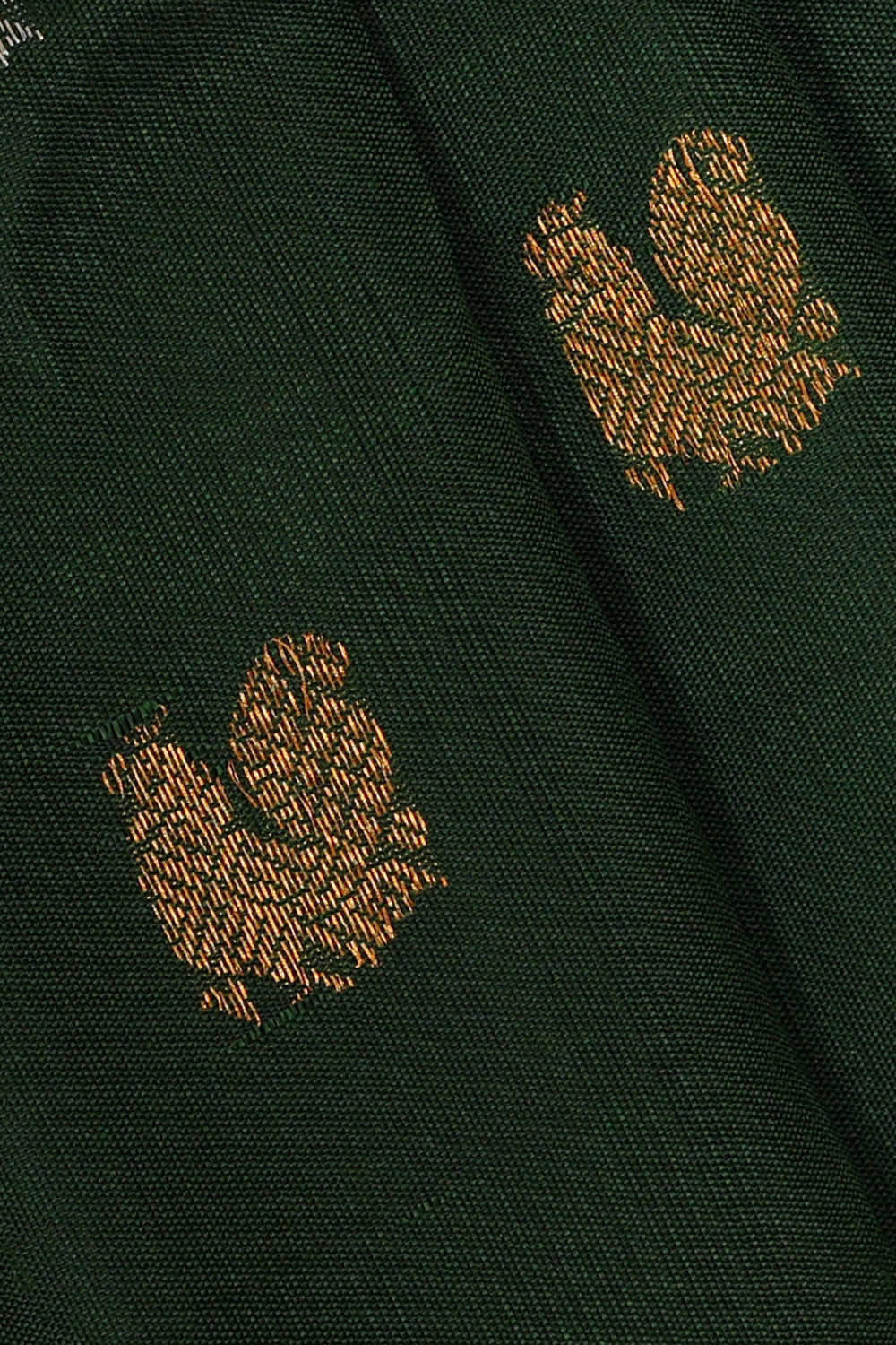 Gadwal Silk Bottle Green Saree