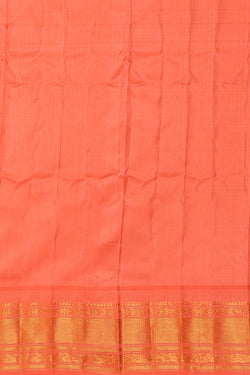 Image of Gadwal Silk Bottle Green Saree