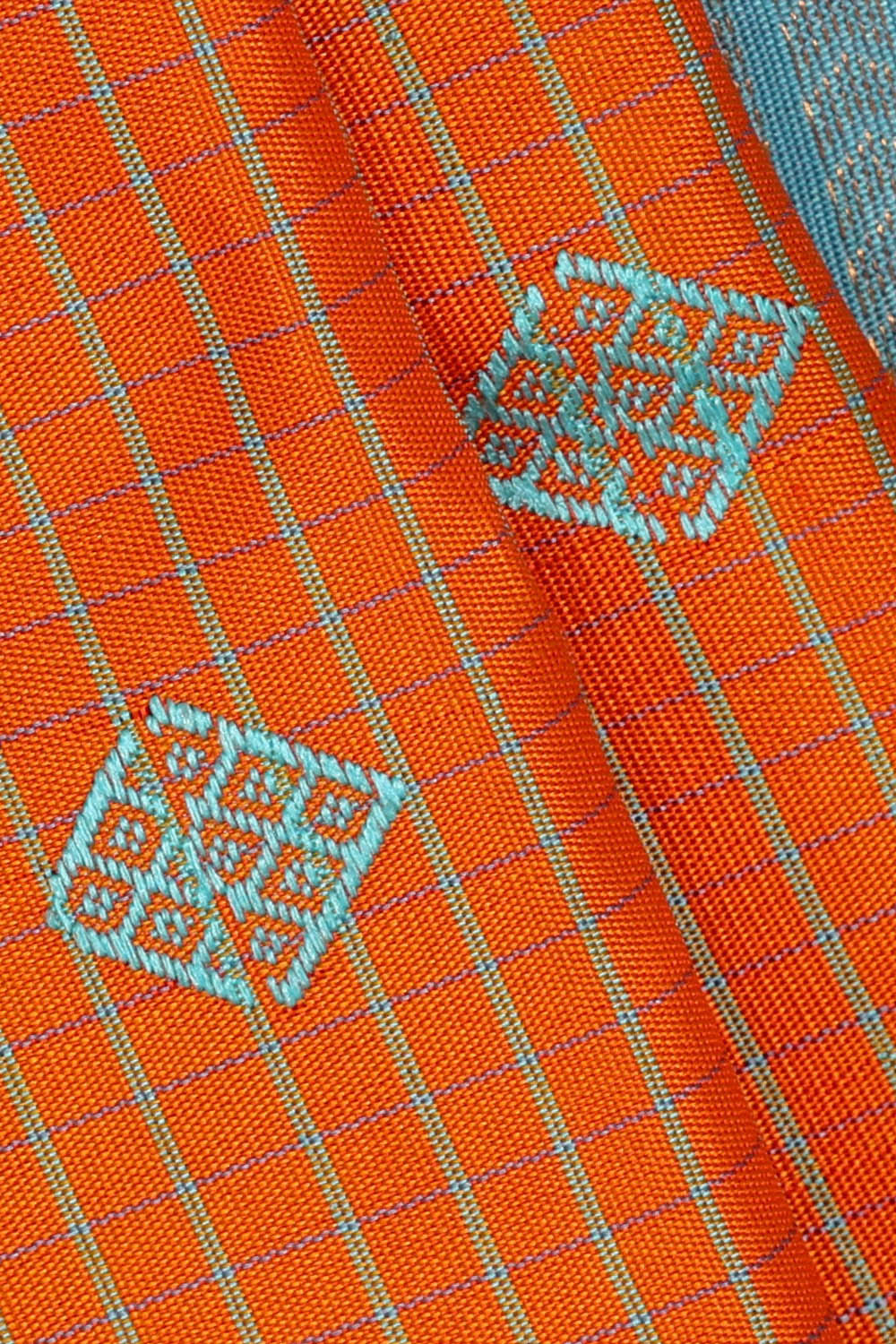 Gadwal Silk Orange Saree