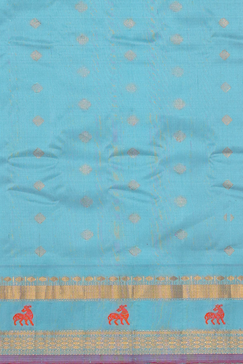 Gadwal Silk Orange Saree