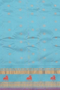 Image of Gadwal Silk Orange Saree